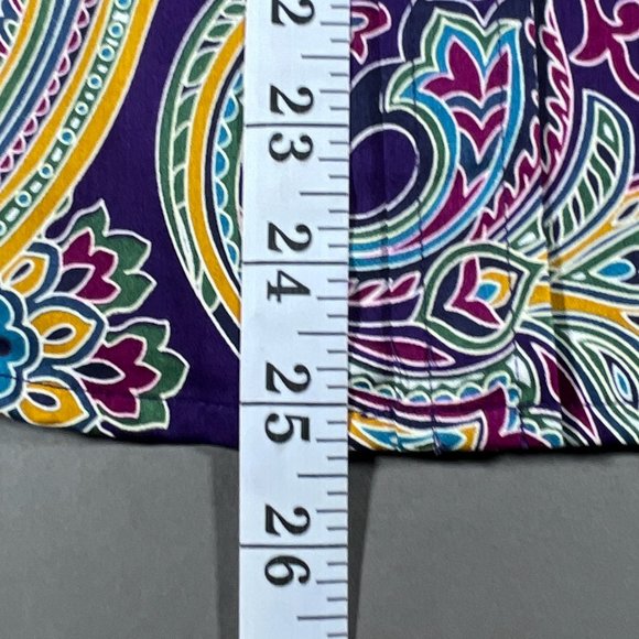 NWT Jones New York Multi Color Paisley Design Blouse Size PS - Picture 12 of 14